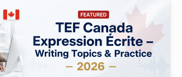 📝 TEF Canada Expression Écrite – Writing Topics & Practice 2026